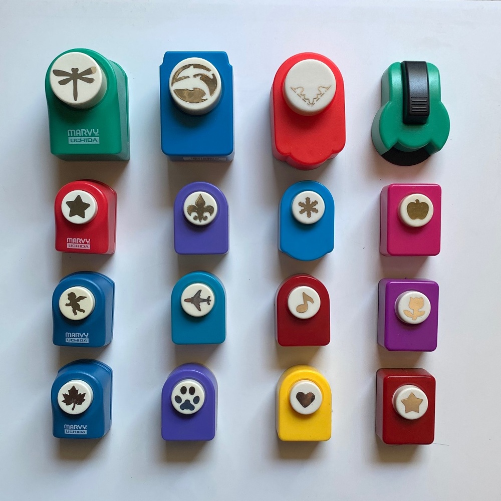 Lot of 16 Paper Punches for Crafting Scrapbooking